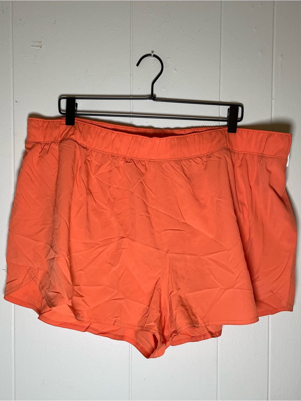Old Navy Women’s 2X Orange Elastic-Waist Athletic Stretchtech Quick Dry Shorts